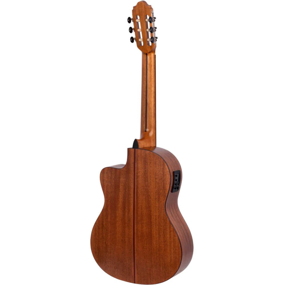Valencia VC704CE Full Size Solid Top Classical Guitar with Pickup - Natural Satin - Image 2