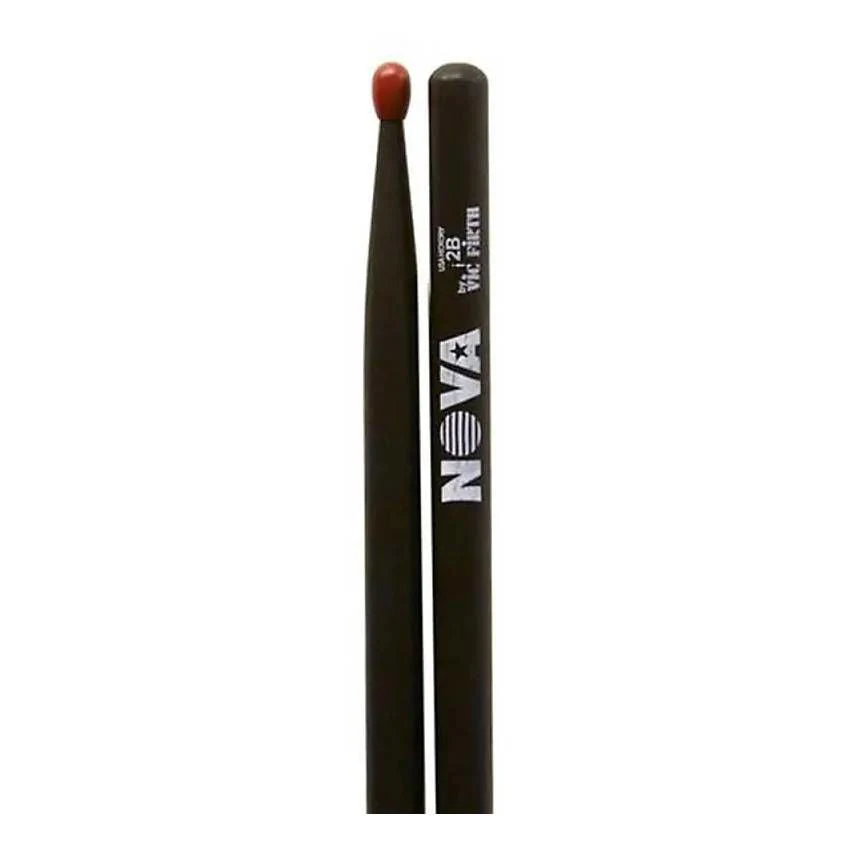 Vic Firth 2BN in Black with NOVA imprint - Nylon Tip Drumsticks