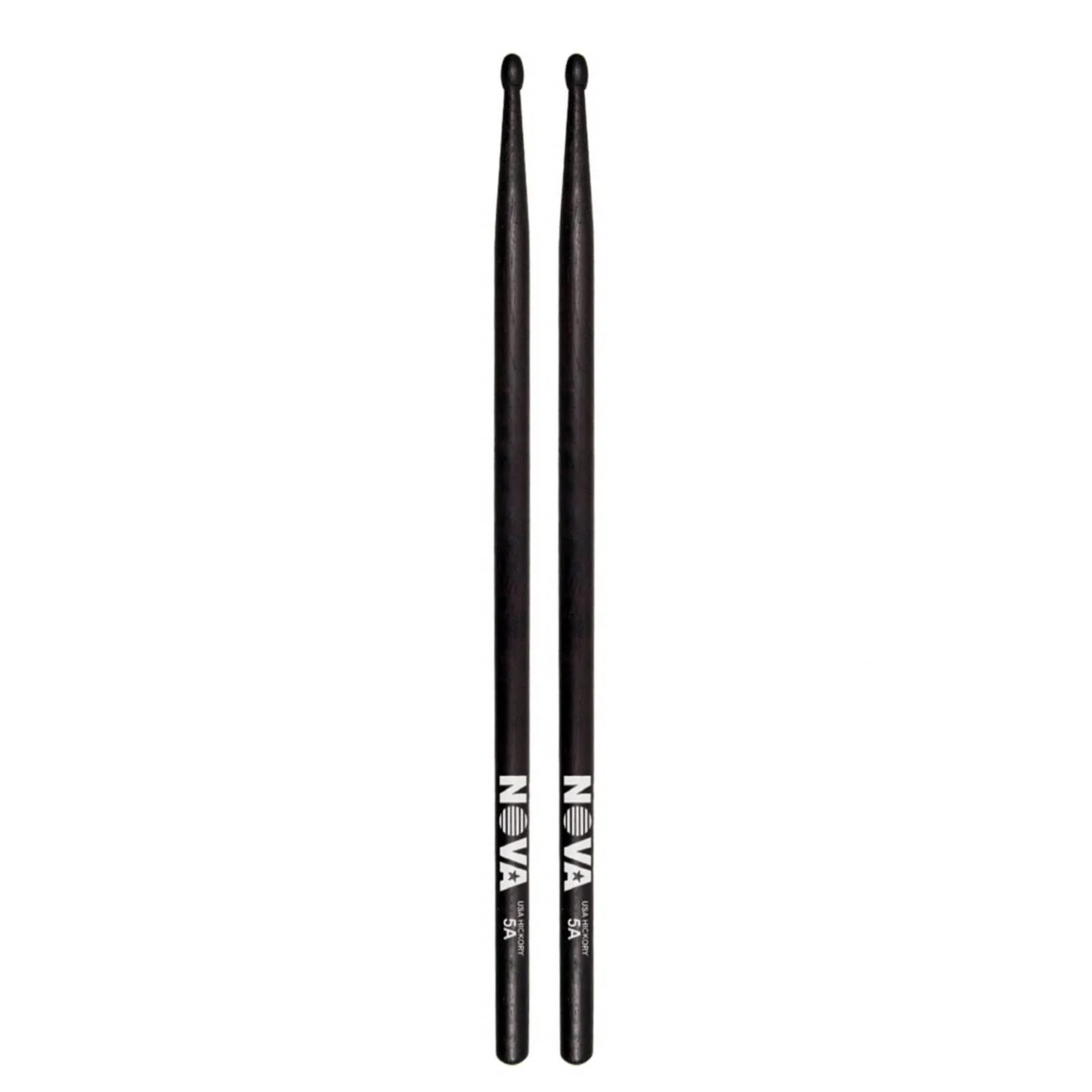 Vic Firth 5A in Black with NOVA imprint - Wood Tip Drumsticks - Image 2