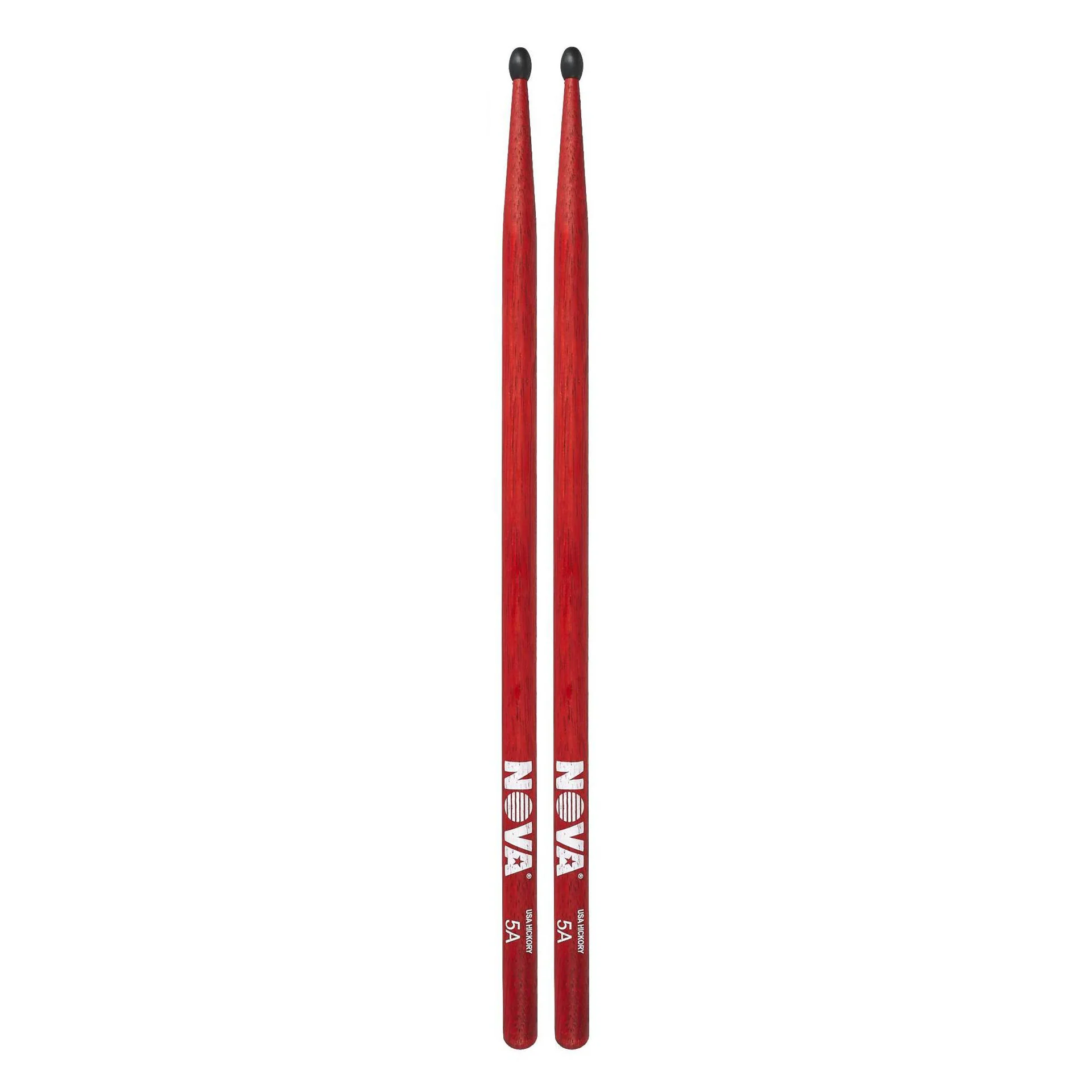 Vic Firth 5AN in Red with NOVA imprint - Nylon Tip Drumsticks - Image 2