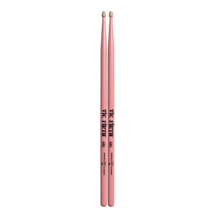 Vic Firth American Classic 5A Wood Tip Drumstick Pink Finish - Image 2