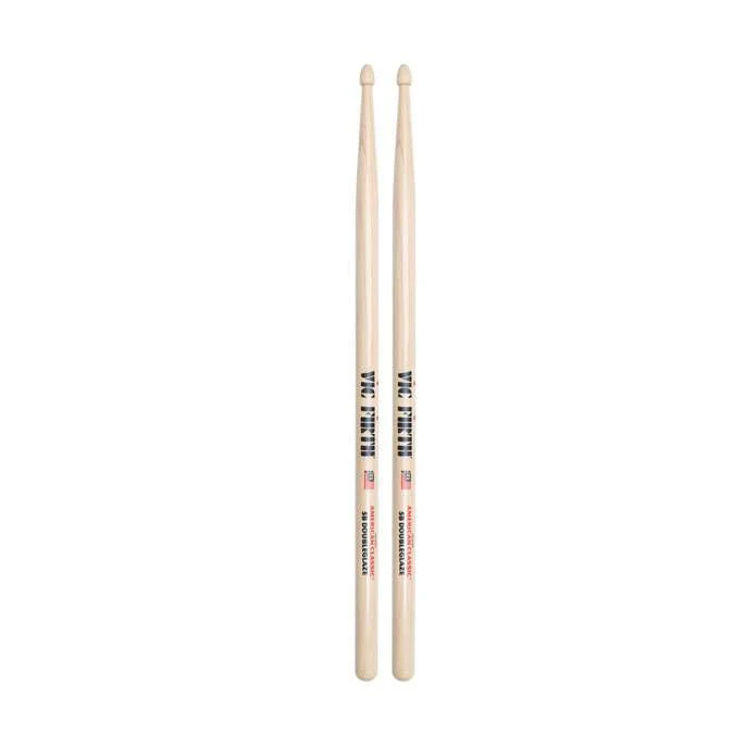 Vic Firth American Classic 5B DoubleGlaze Wood Tip Drumsticks -- Double Coat of Lacquer Finish