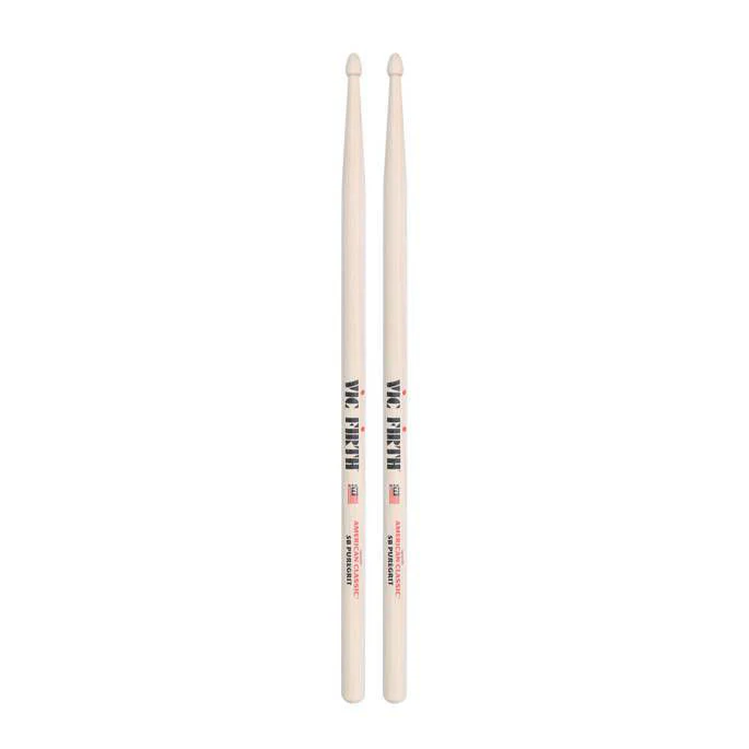 Vic Firth American Classic 5B PureGrit Wood Tip Drumsticks -- No Finish, Abrasive Wood Texture - Image 2