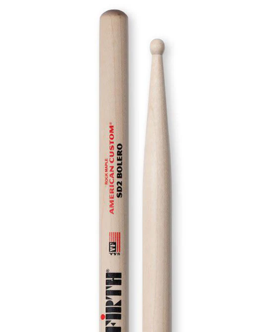 Vic Firth American Custom SD2 Bolero Wood Tip Maple Drumsticks - Image 2