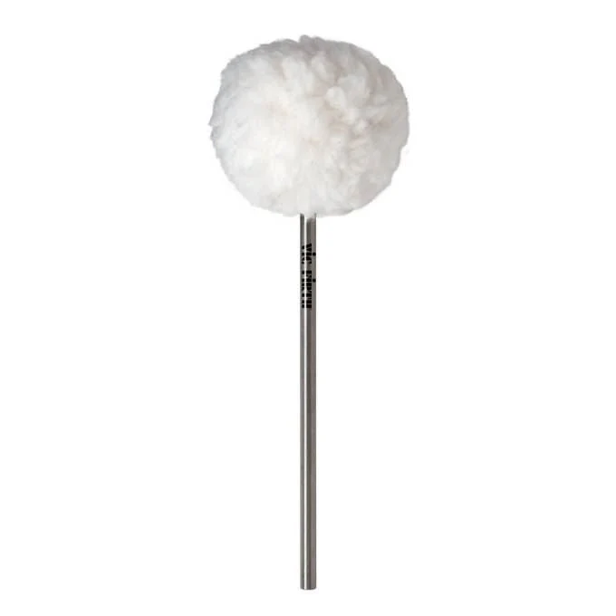 Vic Firth VICKICK Bass Drum Beater- Medium Felt Core Covered with Fleece, Oval Head