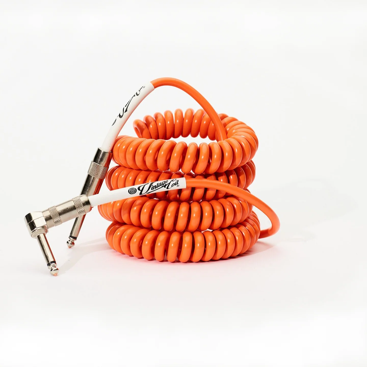 Voltage Vintage Coil Orange 25ft G&H USA Plugs ST/RA Australian Made Guitar Cable - Image 2