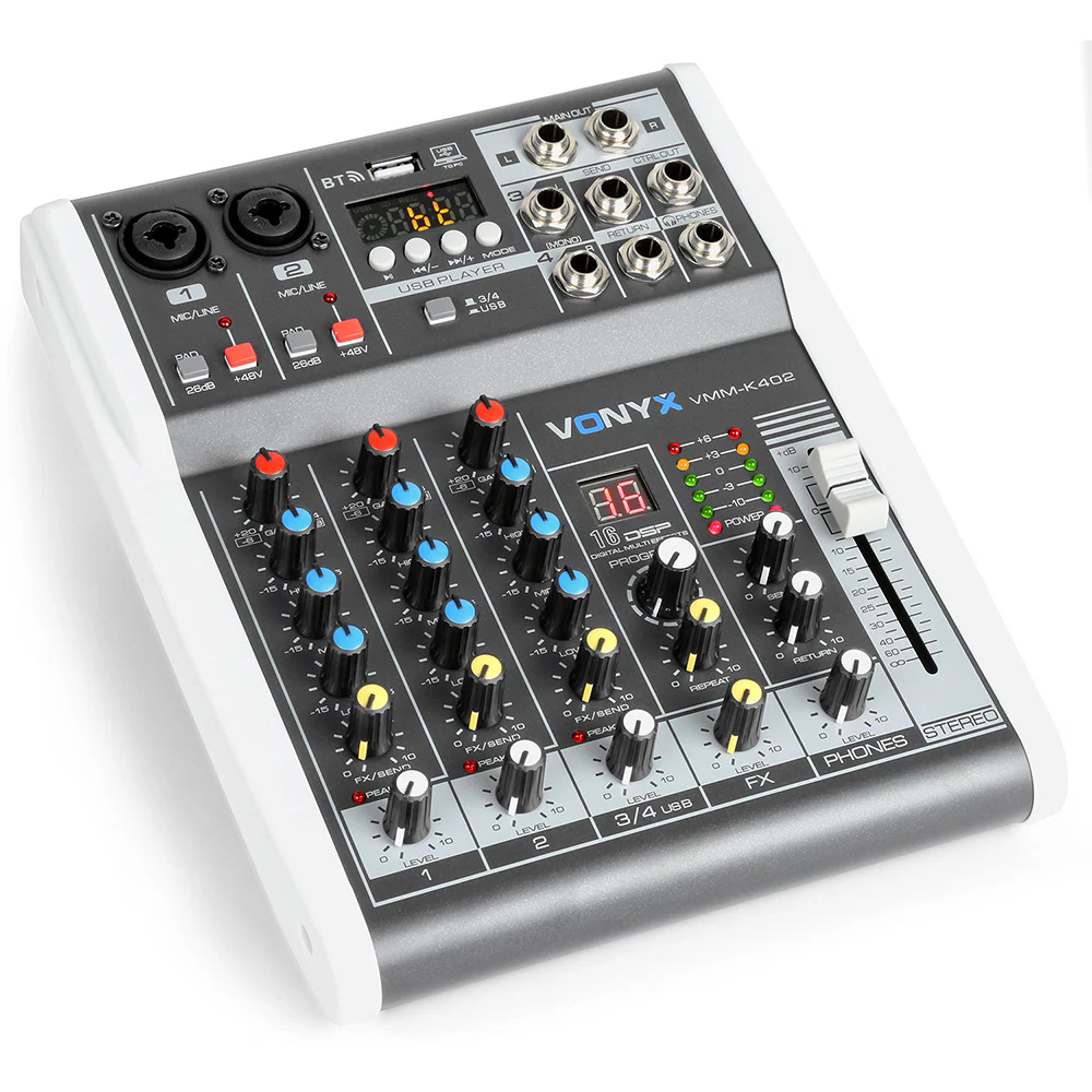 Vonyx VMM-K402 4-Channel PA Mixer with DSP - Image 3