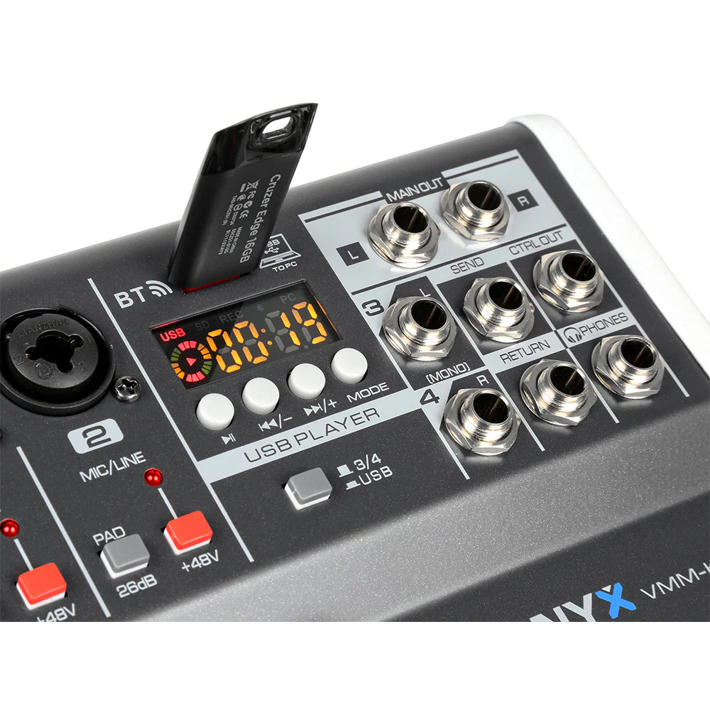 Vonyx VMM-K402 4-Channel PA Mixer with DSP - Image 4