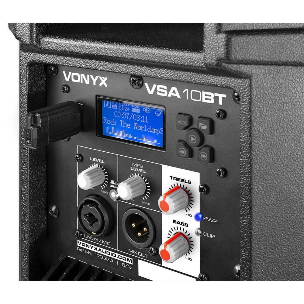 Vonyx VSA10BT 10 Powered 2-Ways Speaker with Bluetooth - Image 7