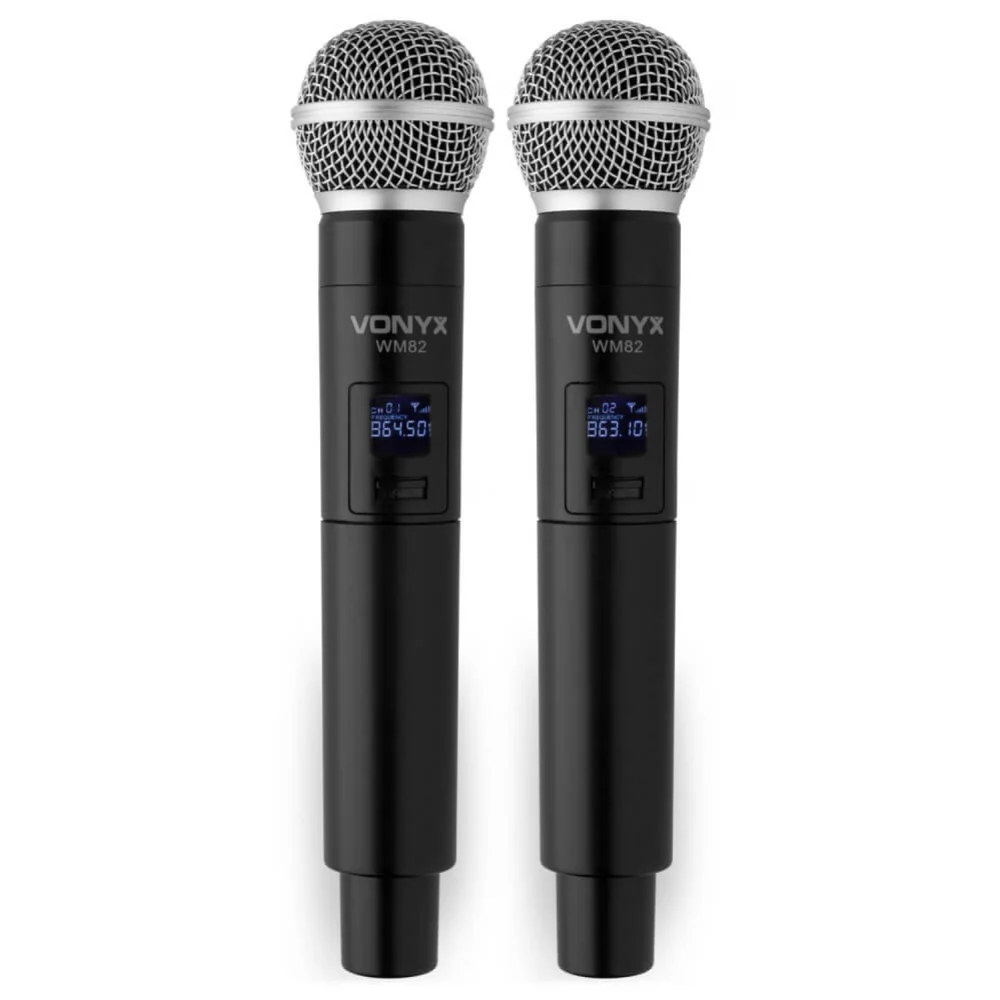 Vonyx WM82 Dual Wireless Handheld Microphone System - 571.3 - 578.75MHz - Image 2