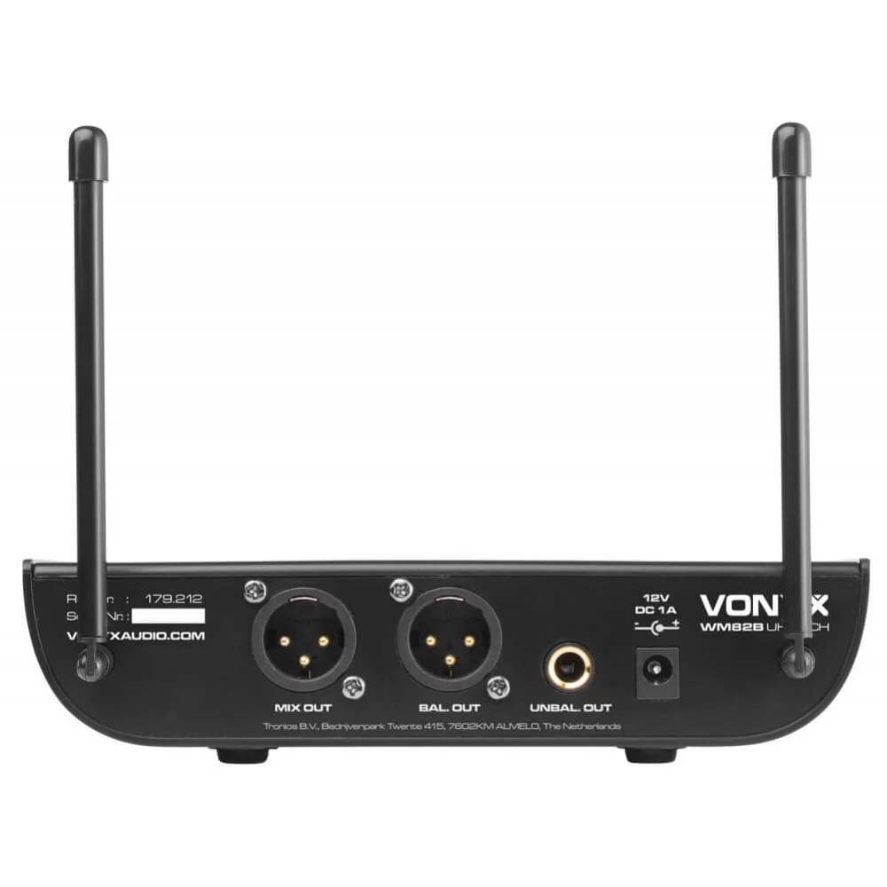 Vonyx WM82 Dual Wireless Handheld Microphone System - 571.3 - 578.75MHz - Image 4