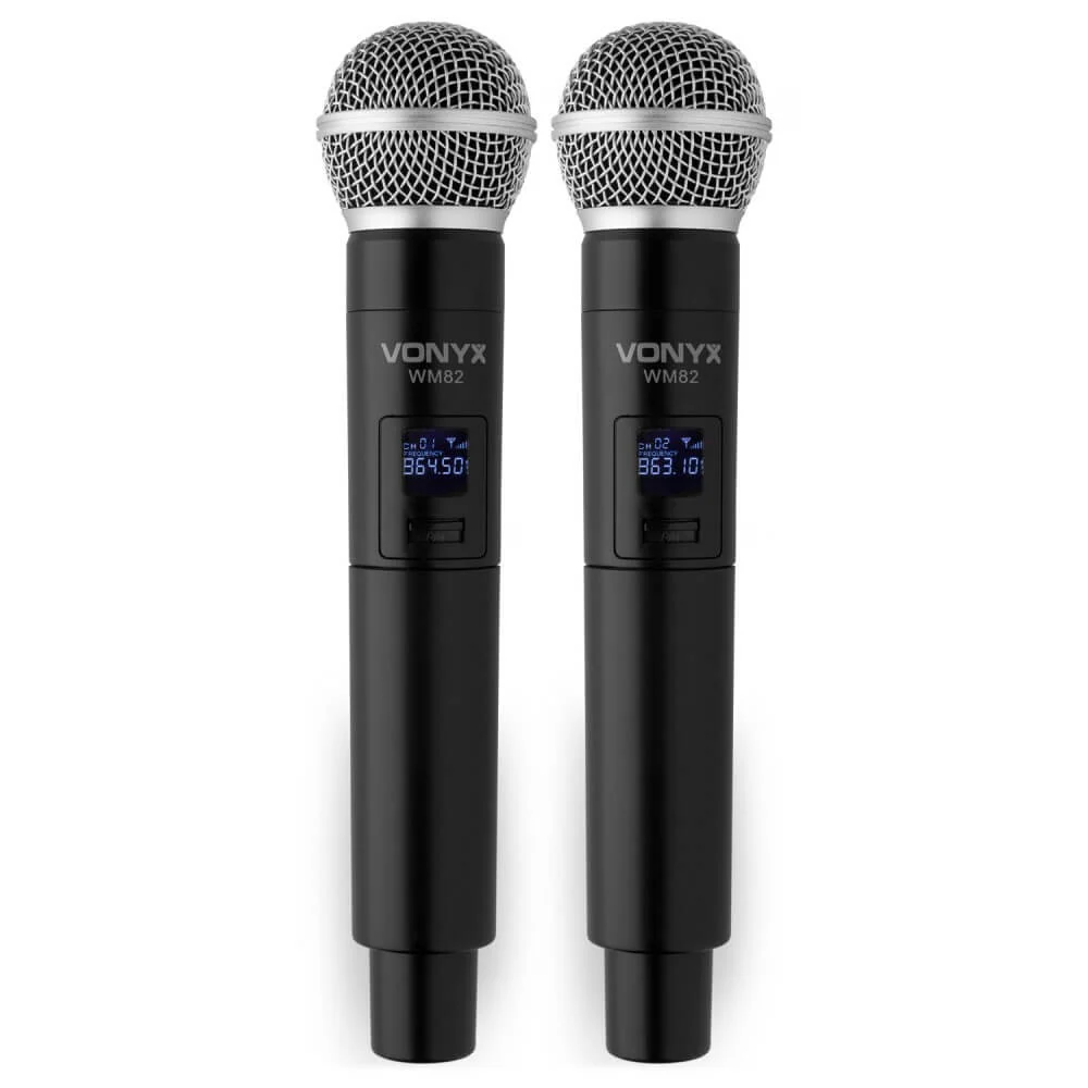 Vonyx WM82 Dual Wireless Handheld Microphone System - 571.3 - 578.75MHz - Image 6