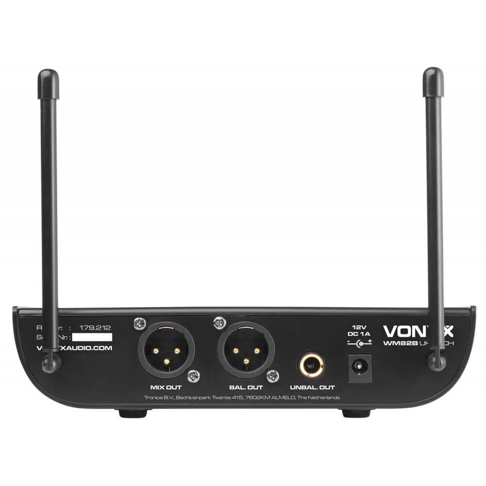 Vonyx WM82 Dual Wireless Handheld Microphone System - 571.3 - 578.75MHz - Image 7
