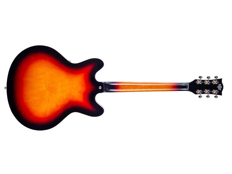 Vox Bobcat V90 Semi-Hollow Electric Guitar in Sunburst - Image 6
