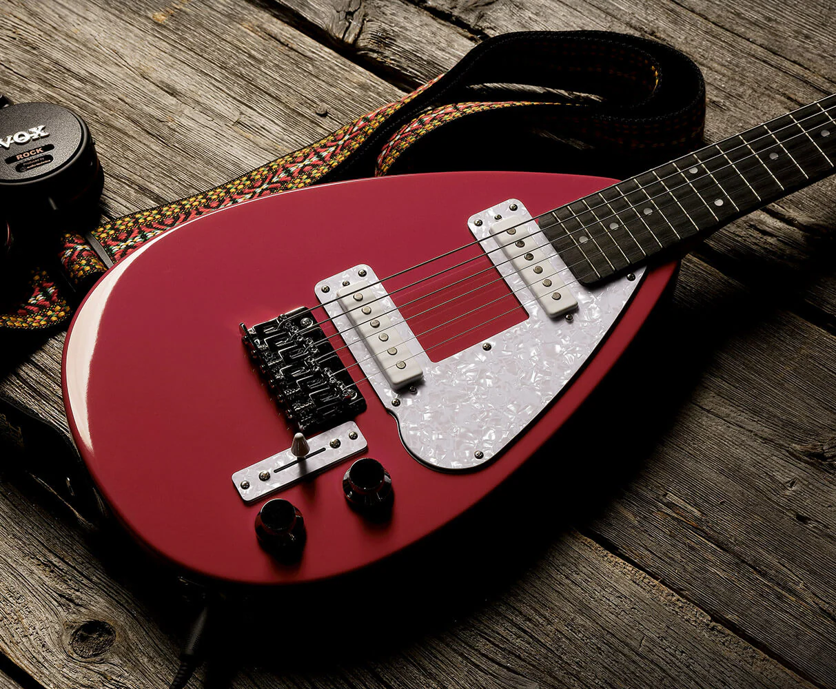 Vox MK3-MINI-LR Teardrop Electric Guitar in Loud Red - Image 3