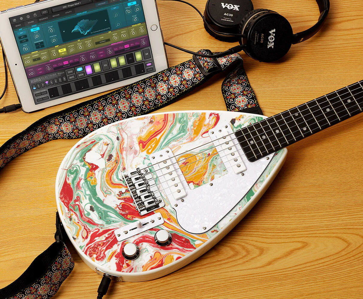 Vox MK3-MINI-MB Teardrop Electric Guitar in Marble - Image 3