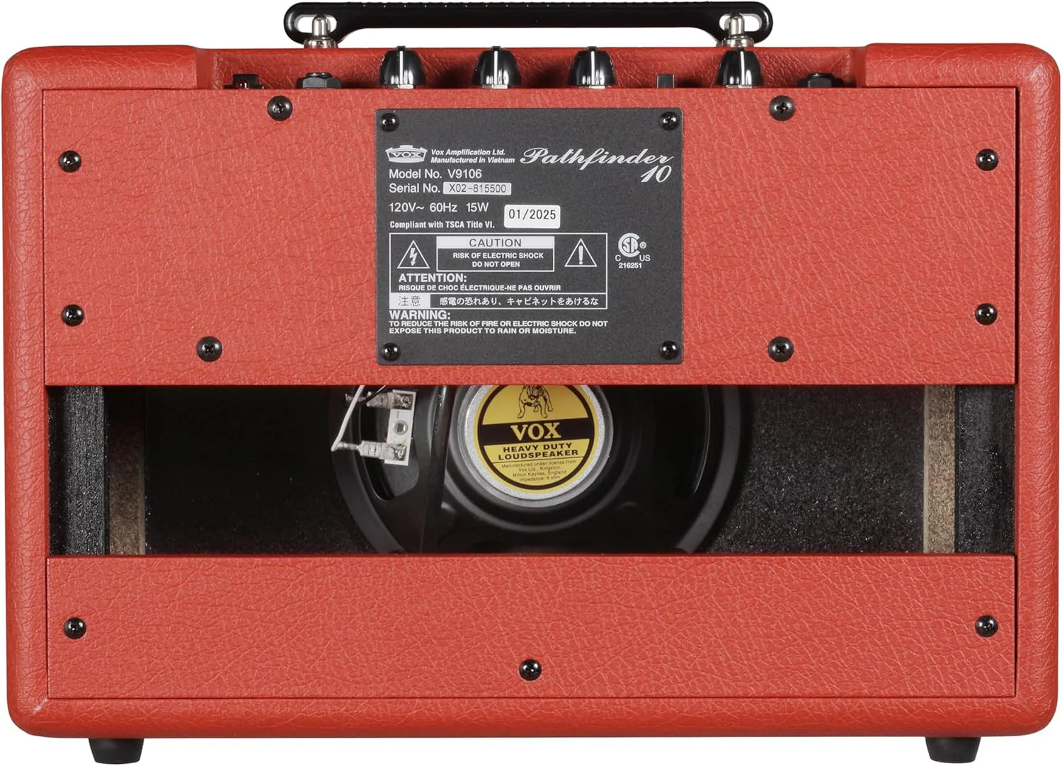 Vox Pathfinder 10 Electric Guitar Amplifier - Limited Edition Red - Image 3