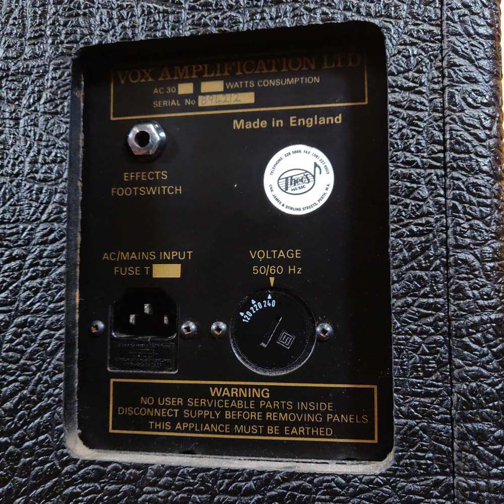 Vox Top Boost AC30 2 x 12 Guitar Combo Amplifier - Preloved (Good Condition) - Image 5