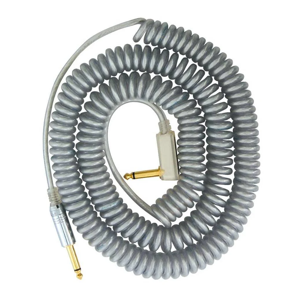 Vox VCC090 Vintage Coiled Guitar Lead in Silver