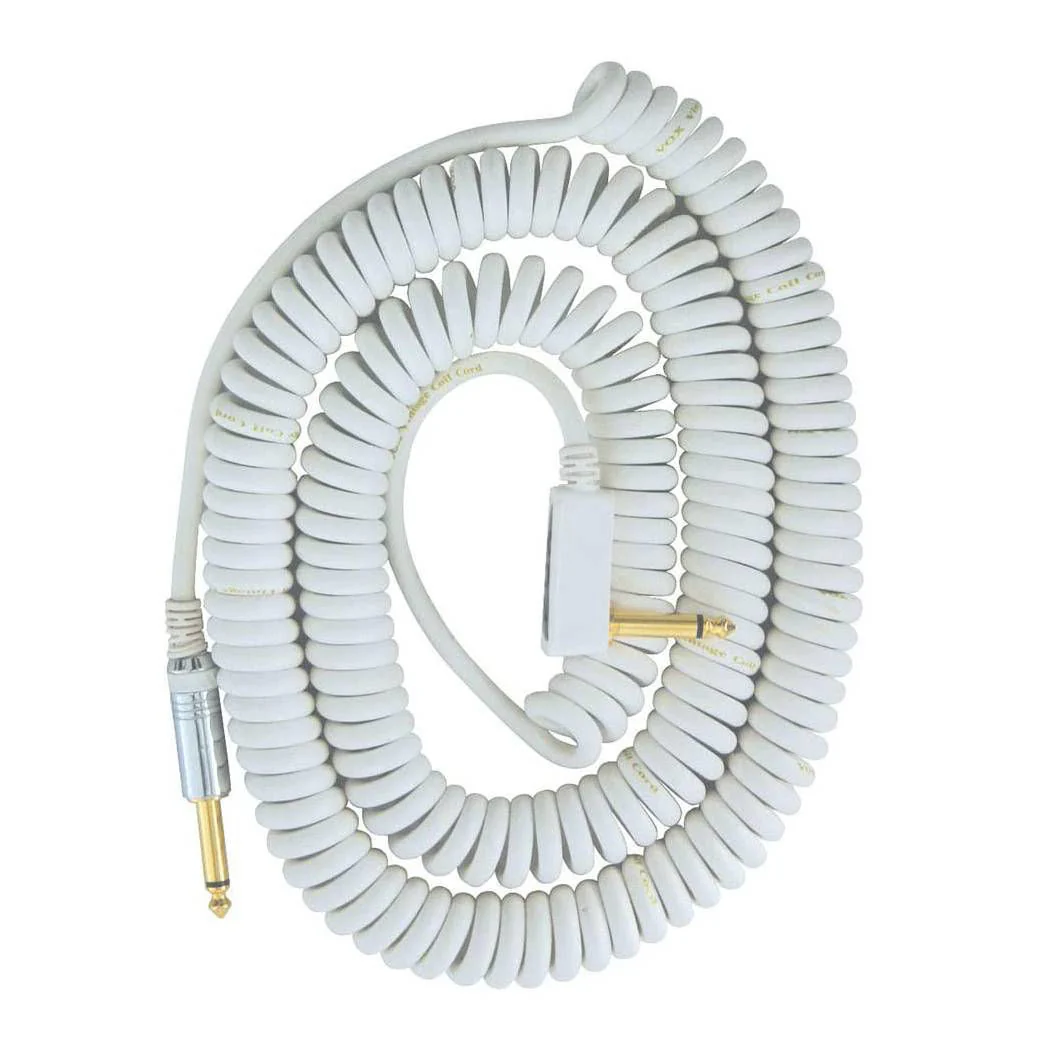 Vox VCC090 Vintage Coiled Guitar Lead in White - Image 2
