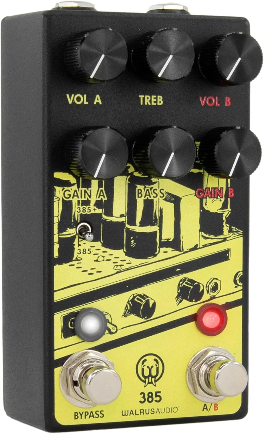 Walrus Audio 385 Overdrive mkII Effects Pedal - Yellow - Image 3