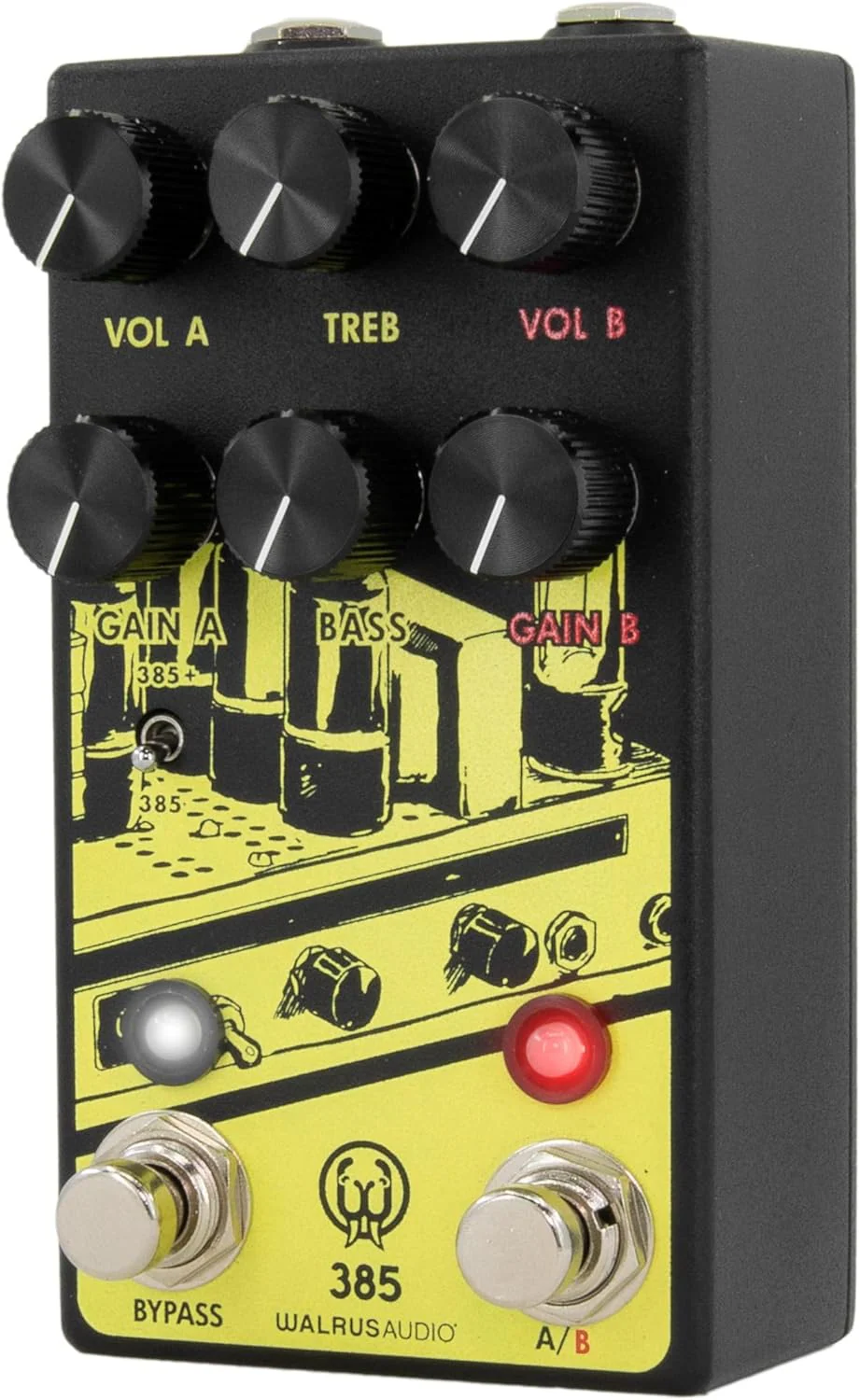 Walrus Audio 385 Overdrive mkII Effects Pedal - Yellow - Image 4