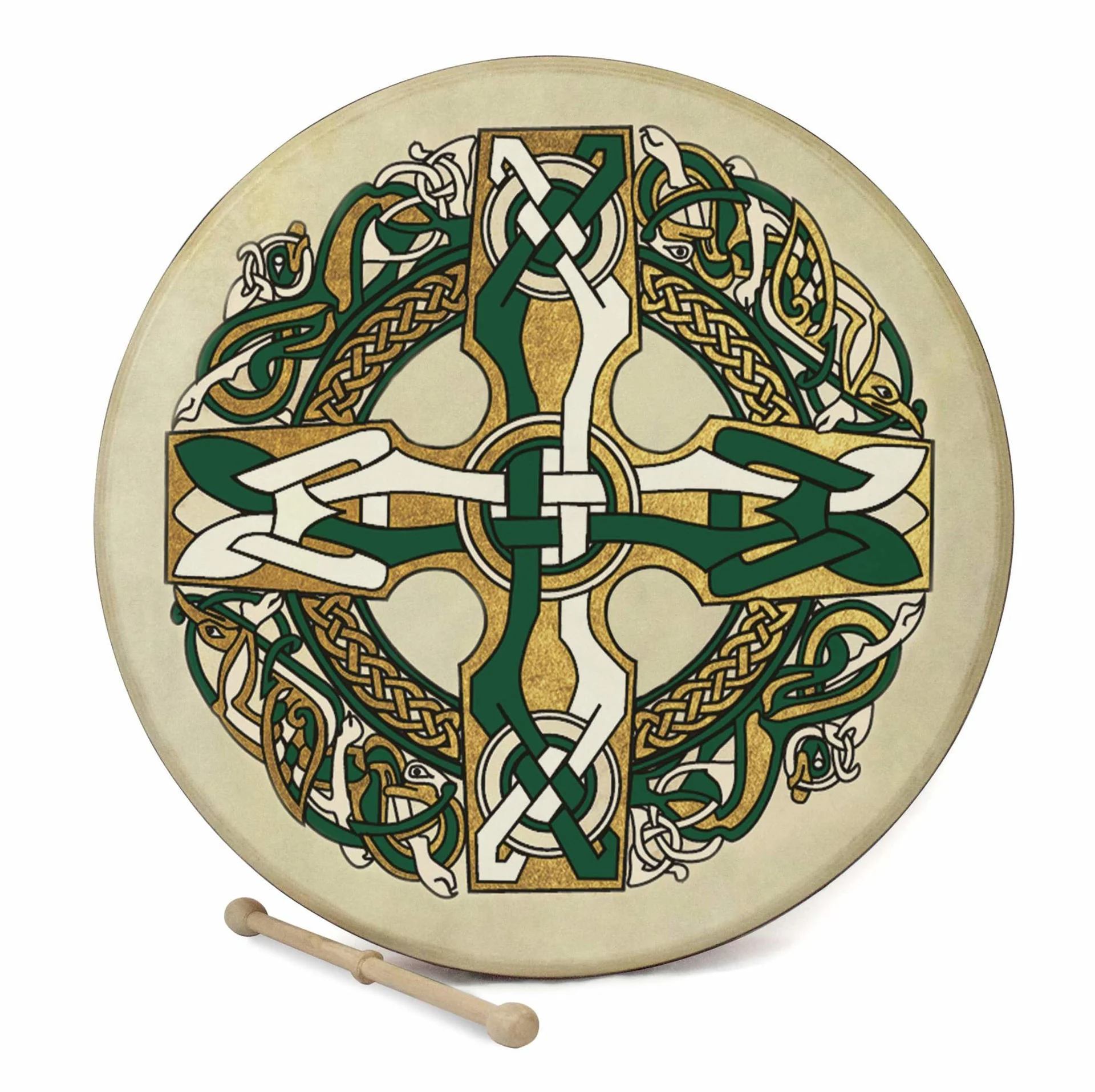 Waltons DWP1932 12in ‚ÄúGaelic Cross‚Äù Print Bodhran Pack - Image 3