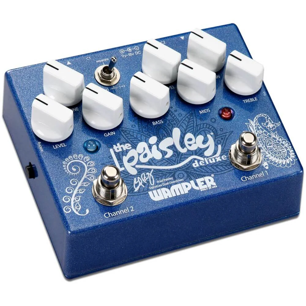 Wampler Paisley Deluxe Brad Paisley Signature Dual Overdrive Guitar Effect Pedal - Image 3
