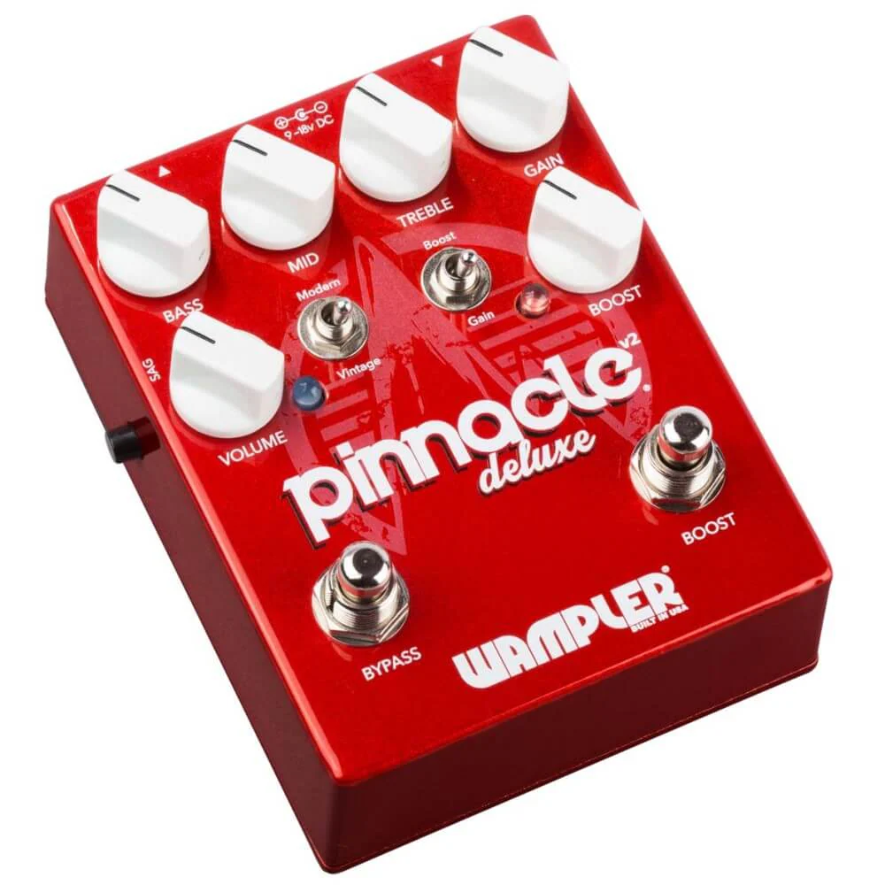 Wampler Pinnacle Deluxe V2 Distortion Guitar Effect Pedal with Boost - Image 2