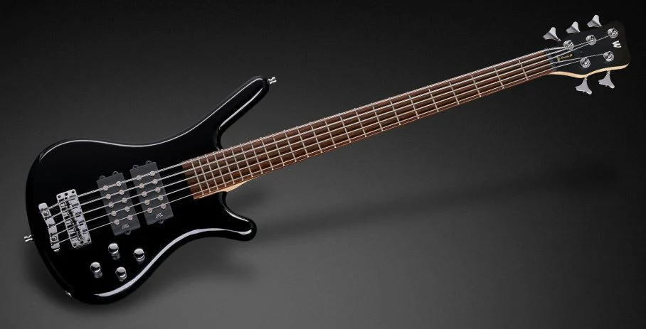 Warwick Corvette 5-String Bass Guitar in Black High Polish - Image 2