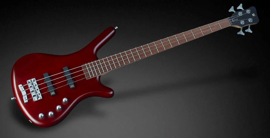Warwick Corvette Basic 4-String Bass Guitar in Burgundy Red Transparent Satin - Image 5