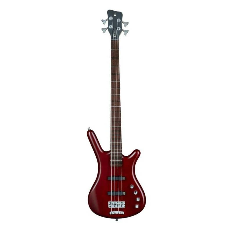 Warwick Corvette Basic 4-String Bass Guitar in Burgundy Red Transparent Satin - Image 6