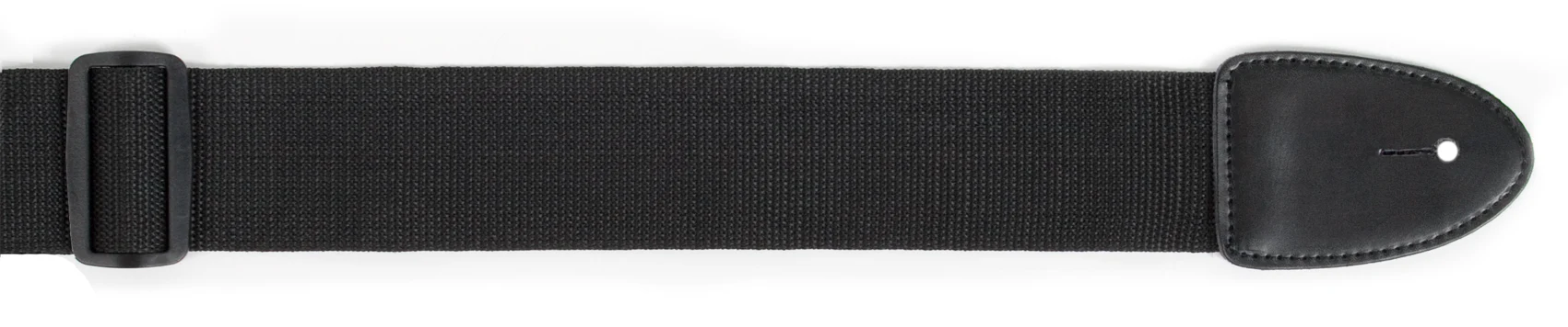 XTR 2" Poly Web Guitar Strap with Leather Ends - Black