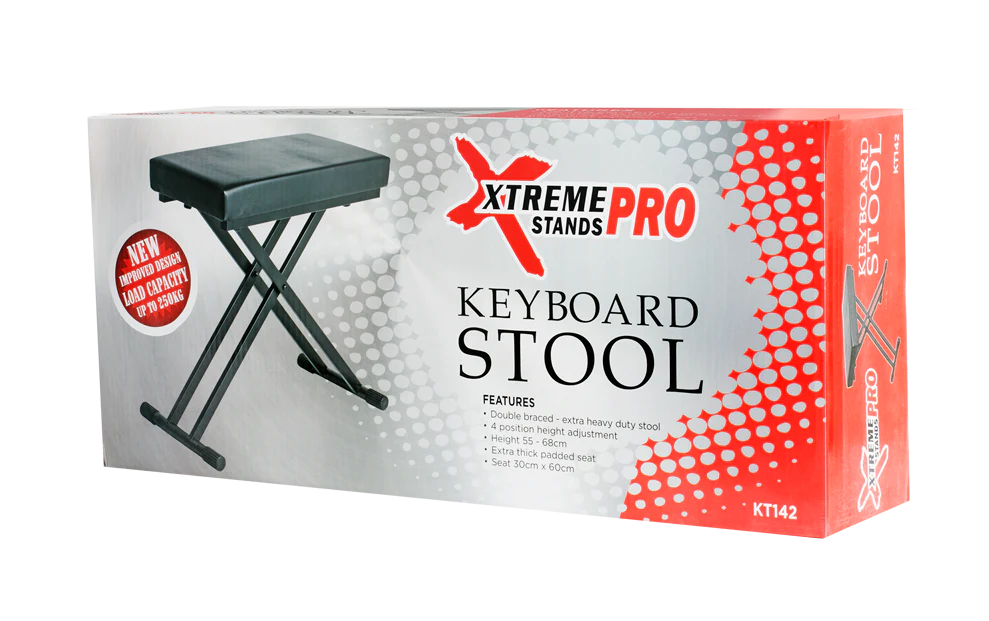 Xtreme KT142 Pro Height Adjustable Double Braced Keyboard Bench - Image 2
