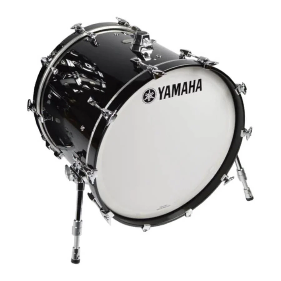 Yamaha Absolute Hybrid Maple 20 x 16 Inch Bass Drum in Solid Black - Image 2