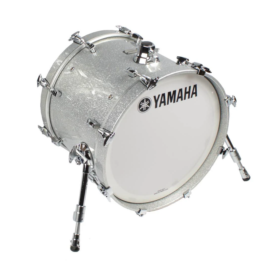 Yamaha Absolute Hybrid Maple 24 x 14 Inch Bass Drum in Silver Sparkle