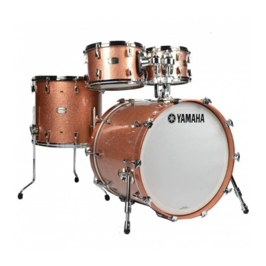 Yamaha Absolute Hybrid Maple 4-Piece Euro Shell Pack Drum Kit with TH945B in Pink Champagne Sparkle
