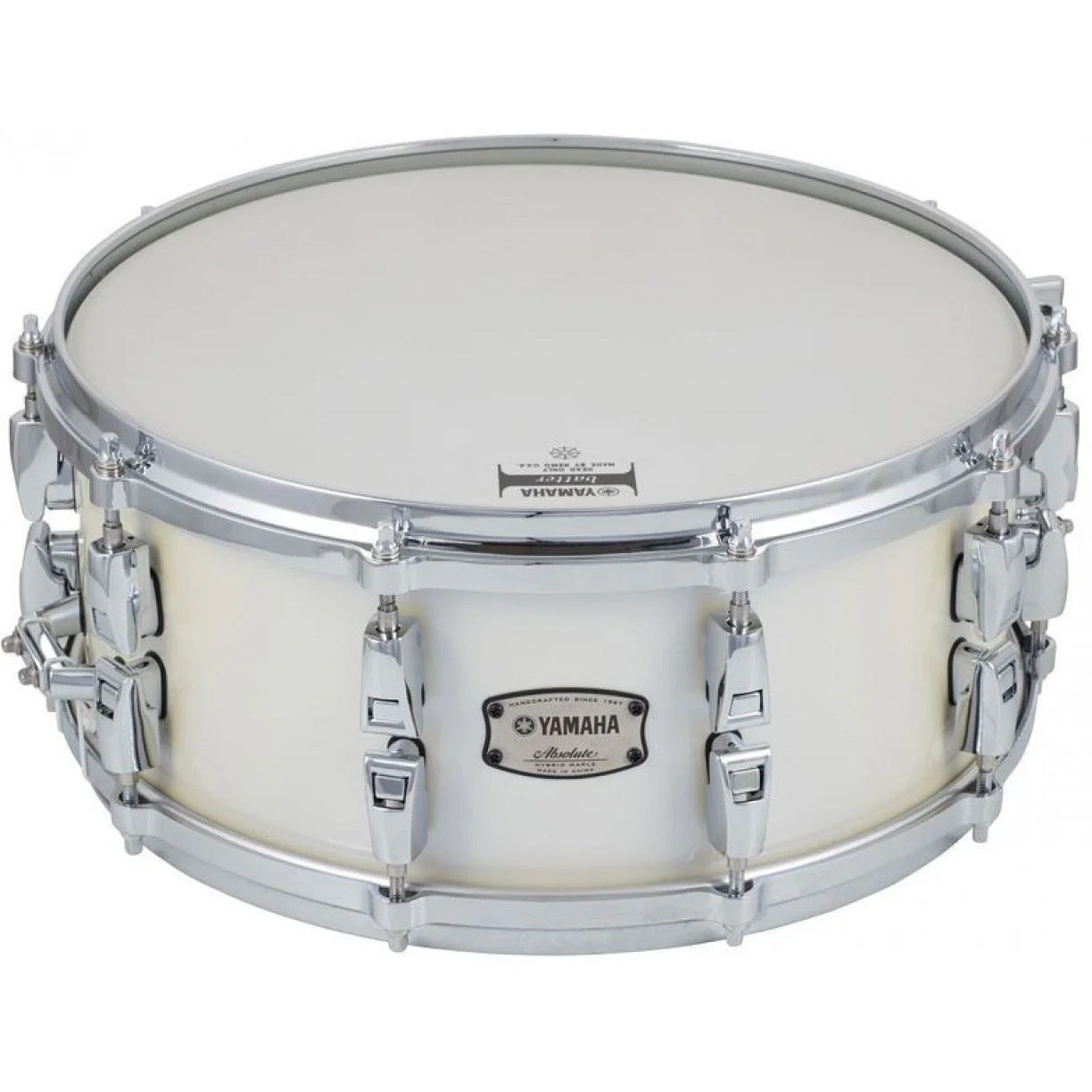 Yamaha Absolute Hybrid Maple 5-Piece Euro Drum Kit with Snare Drum, TH945B and HW880 Hardware Set - Polar White - Image 2