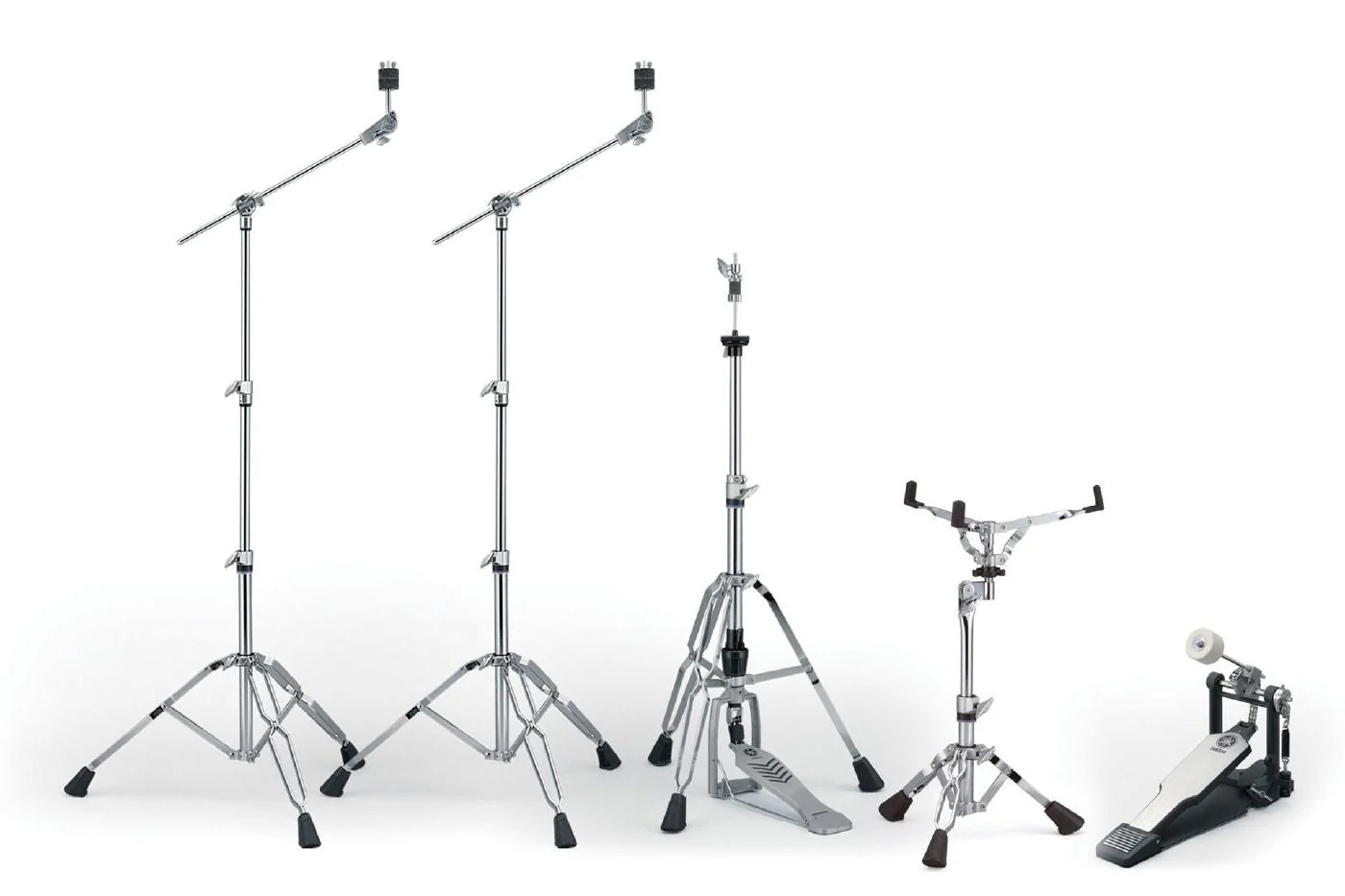 Yamaha Absolute Hybrid Maple 5-Piece Euro Drum Kit with Snare Drum, TH945B and HW880 Hardware Set - Polar White - Image 3