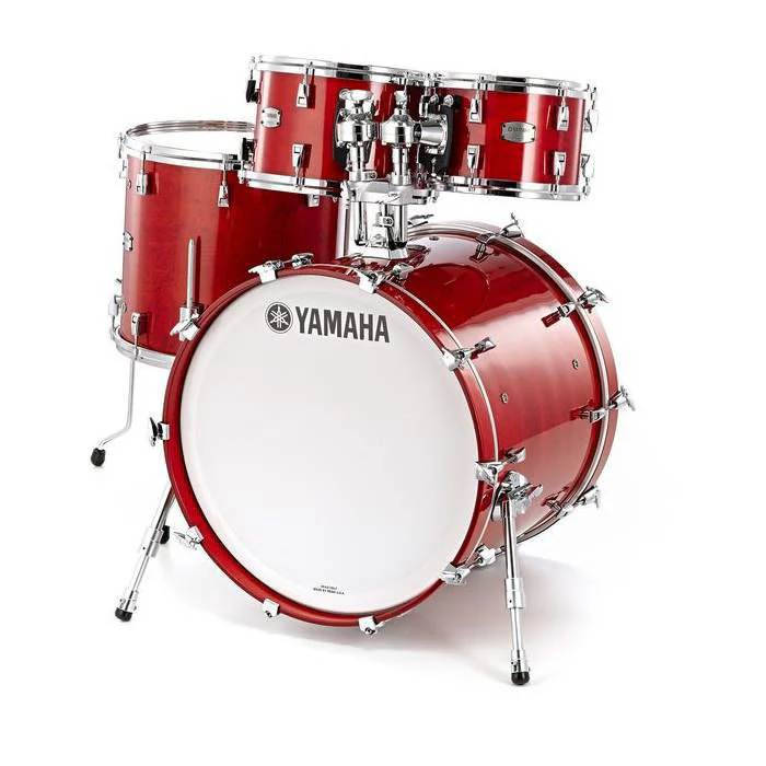 Yamaha Absolute Hybrid Maple 5 Piece Euro Drum Kit with Snare Drum, TH945B and HW880 Hardware Set - Red Autumn - Image 2