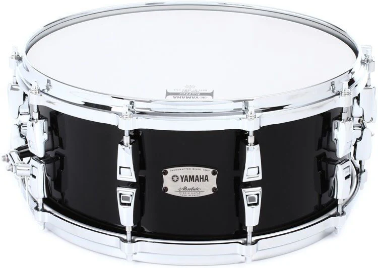 Yamaha Absolute Hybrid Maple 5-Piece Euro Drum Kit with Snare Drum, TH945B and HW880 Hardware Set - Solid Black - Image 5