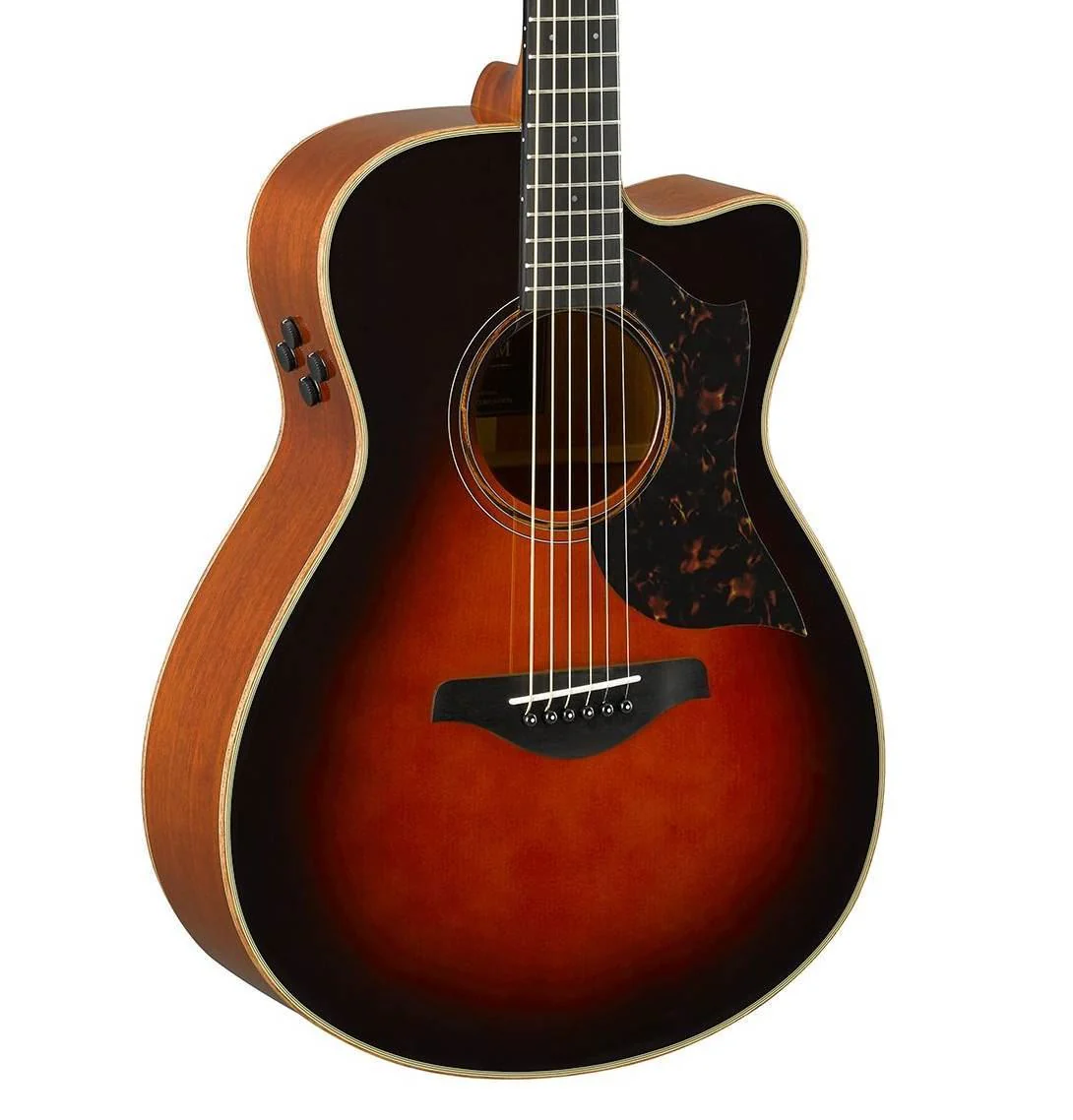 Yamaha AC3M Concert Size Acoustic Guitar with Mahogany Back & Sides & Pickup in Brown Sunburst - Image 3