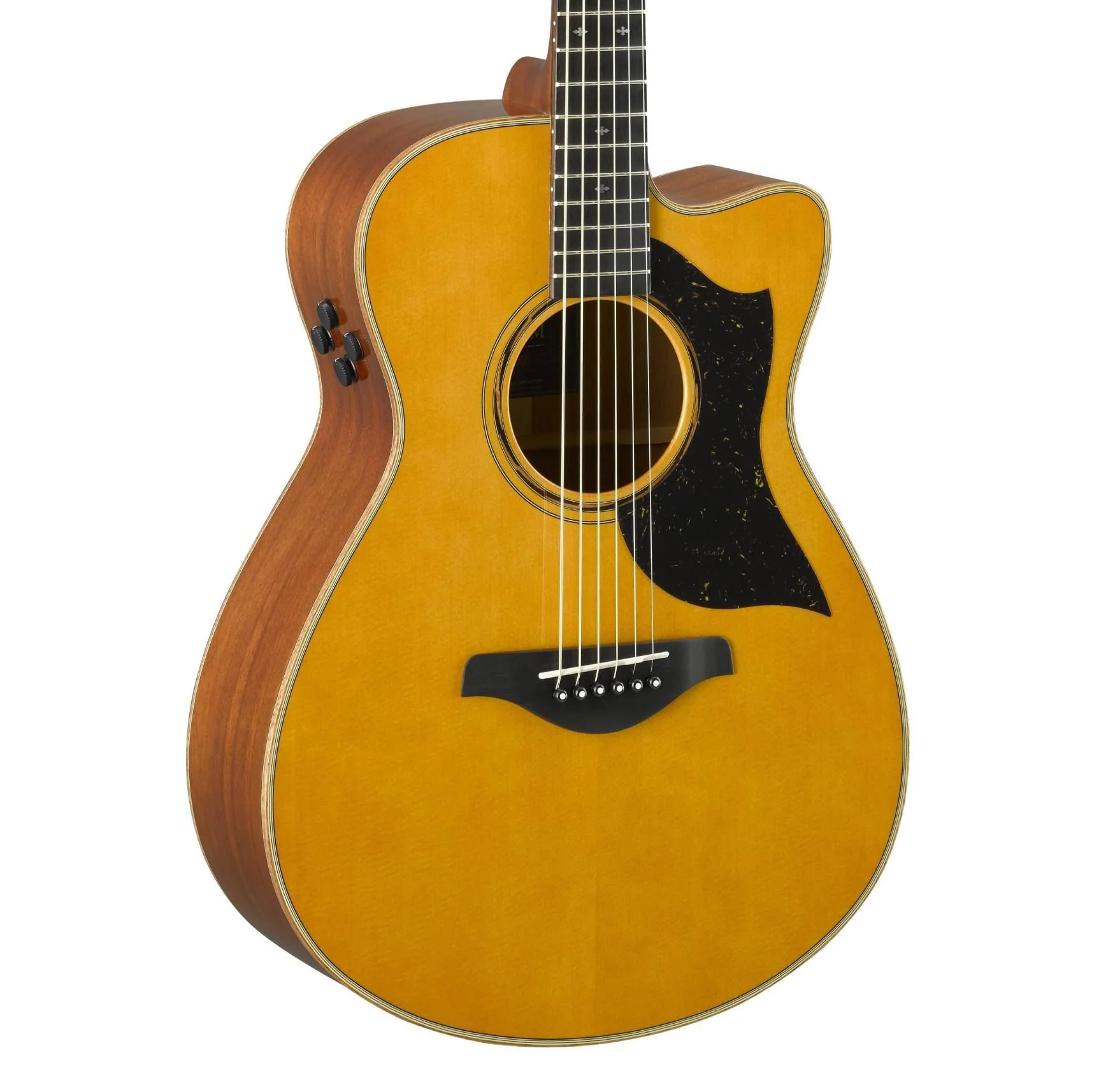 Yamaha AC5M Concert Size Acoustic Guitar with Mahogany Back & Sides & Pickup in Vintage Natural - Image 3