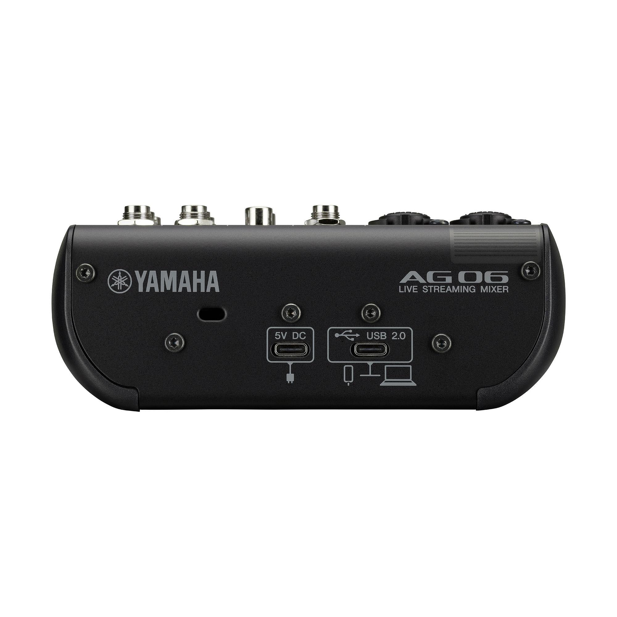 Yamaha AG06MK2 6 Channel Live Streaming Mixer with USB Interface - Black - Image 2