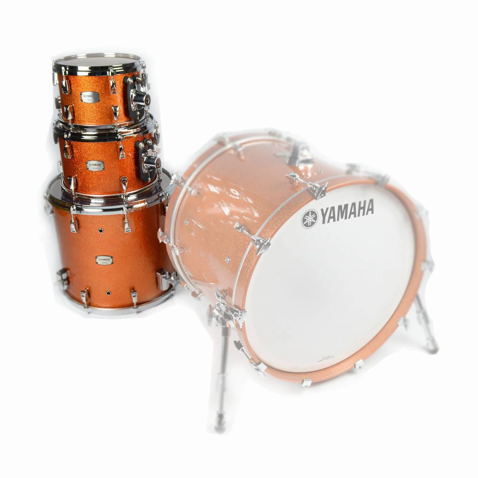 Yamaha AMP6F3ORS Absolute Hybrid Maple Euro Tom Pack with TH945B in Orange Sparkle