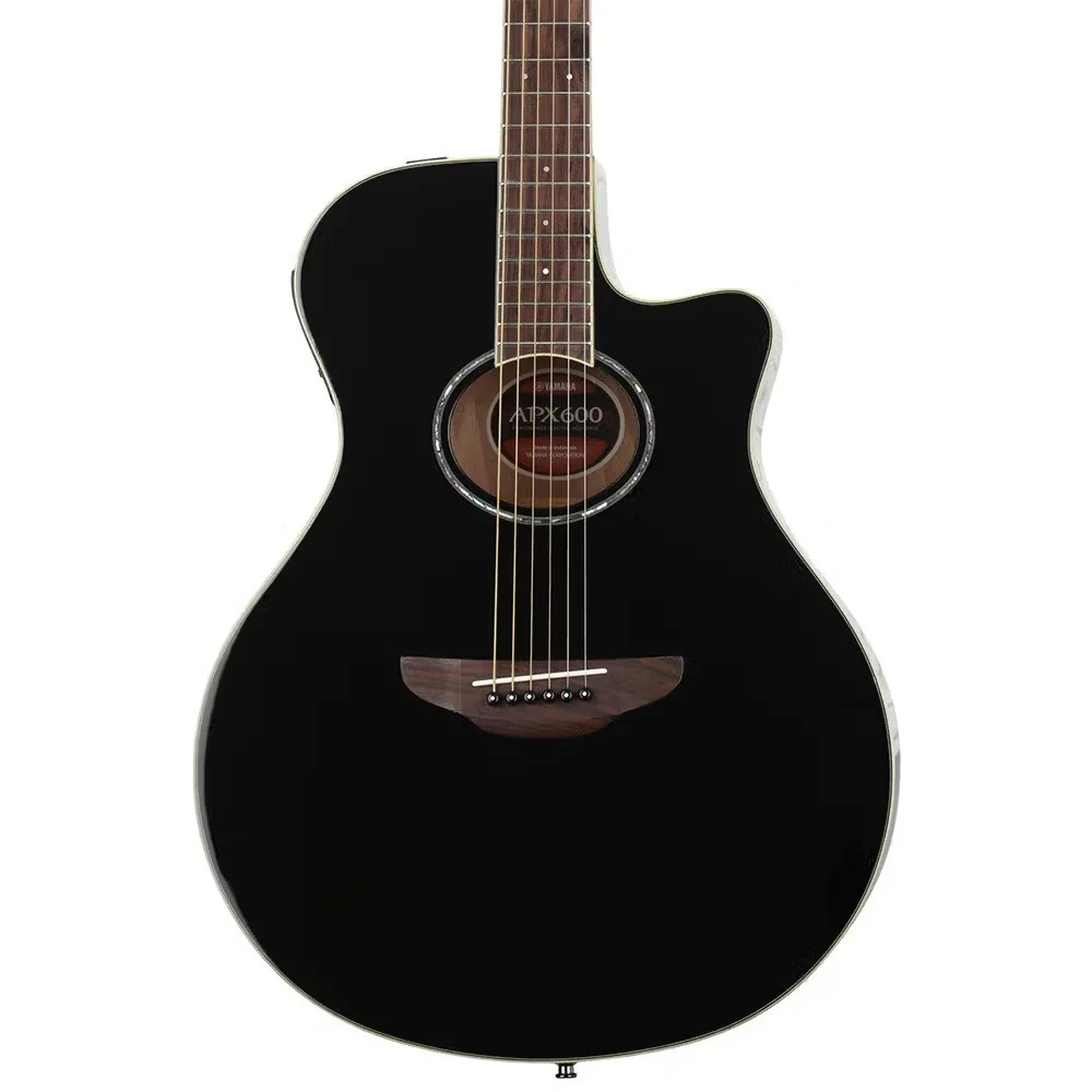 Yamaha APX600 Thinline Acoustic Guitar with Pickup - Black - Image 3