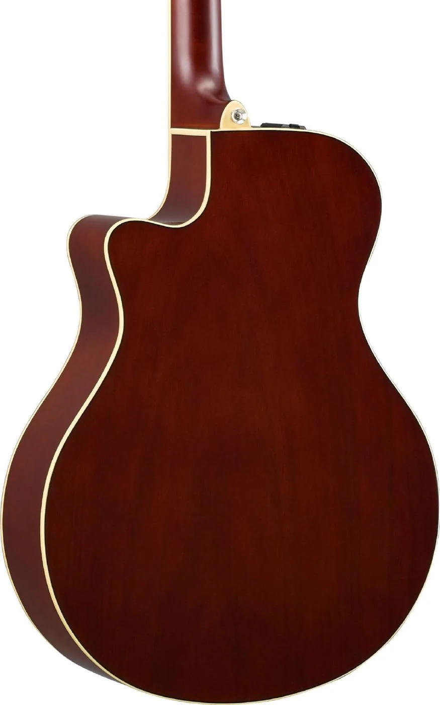 Yamaha APX600 Thinline Acoustic Guitar with Pickup & Flamed Maple Top in To - Image 3