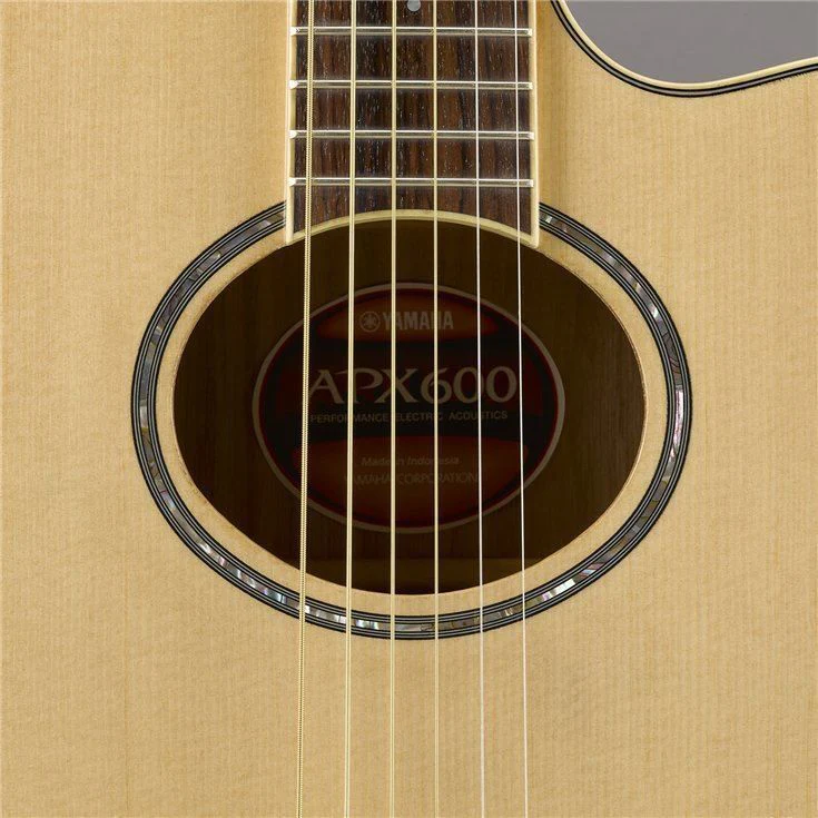 Yamaha APX600 Thinline Acoustic Guitar with Pickup - Natural - Image 3