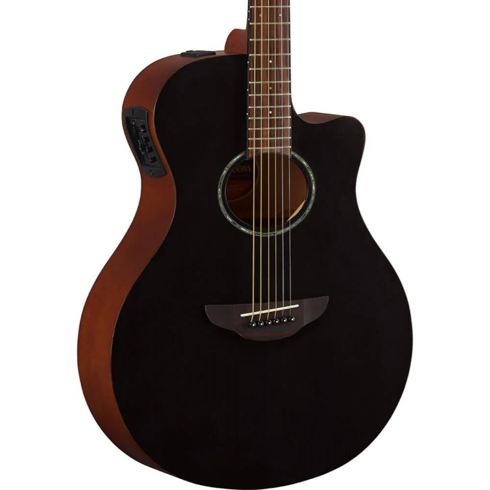 Yamaha APX600M Thinline Acoustic Guitar with Pickup - Smoky Black Satin - Image 3