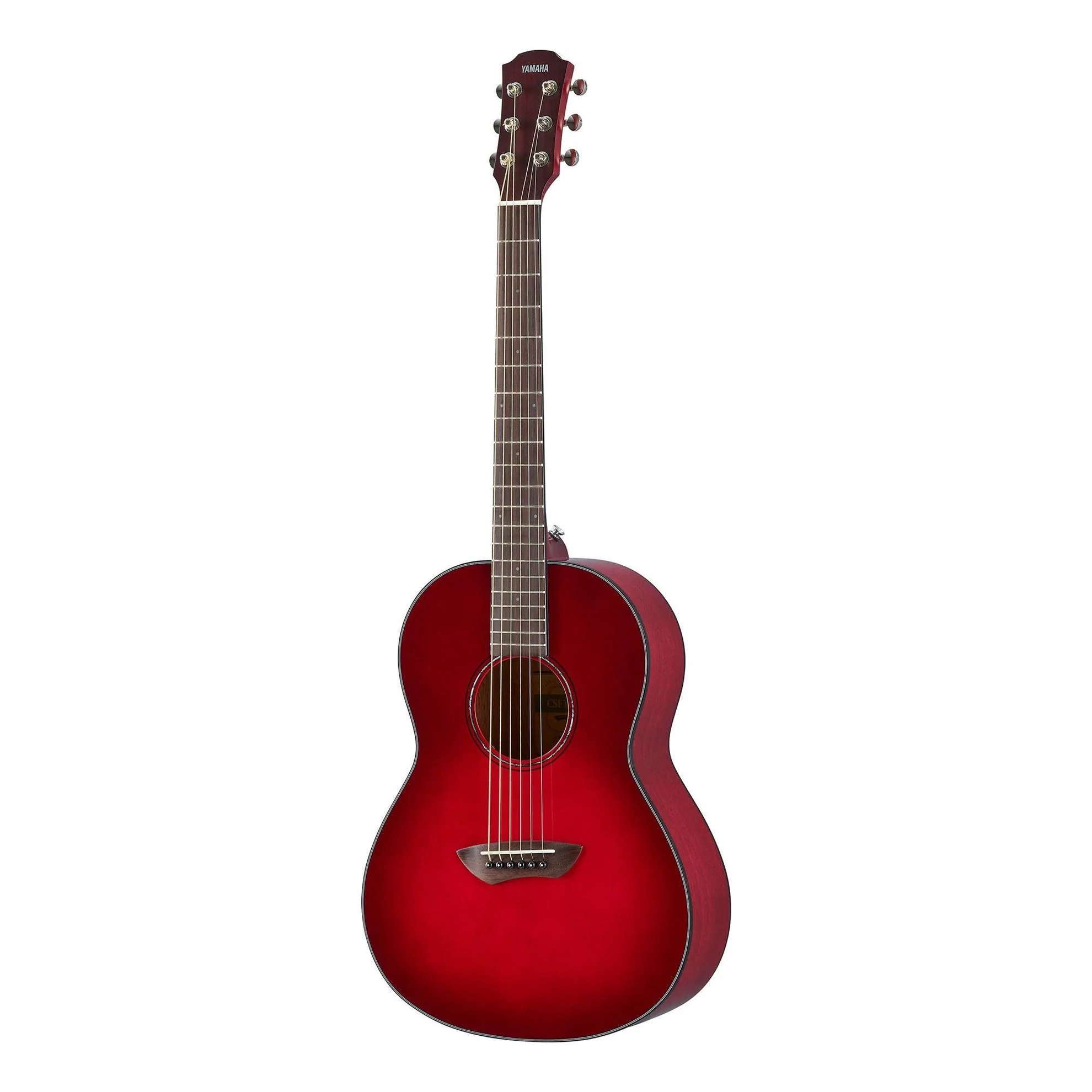 Yamaha CSF1M Travel Acoustic Guitar with Bag in Crimson Red Burst - Image 2